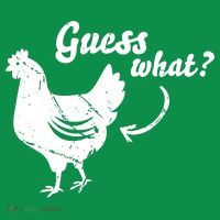 Guess What Chicken Butt The Original Distressed Look Baby Bodysuit
