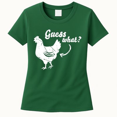 Guess What Chicken Butt The Original Distressed Look Womens T-Shirt
