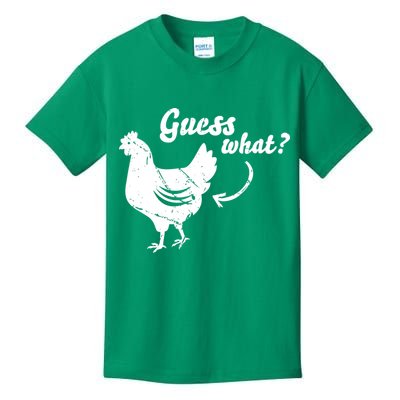 Guess What Chicken Butt The Original Distressed Look Kids T-Shirt