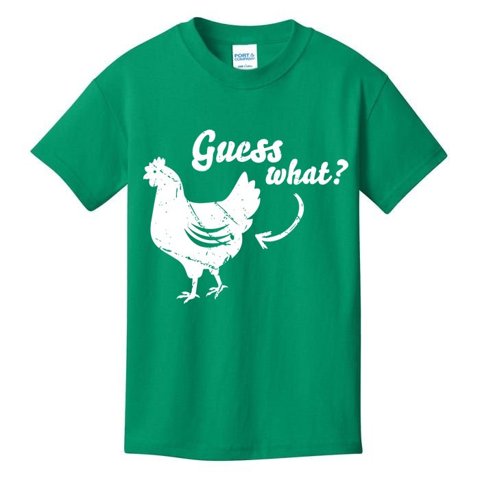 Guess What Chicken Butt The Original Distressed Look Kids T-Shirt