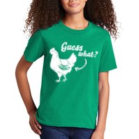 Guess What Chicken Butt The Original Distressed Look Kids T-Shirt