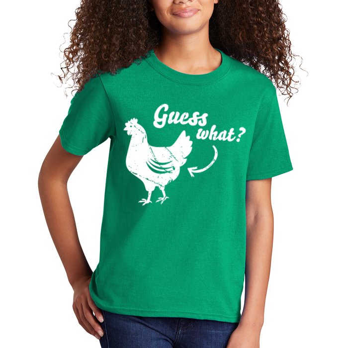 Guess What Chicken Butt The Original Distressed Look Kids T-Shirt