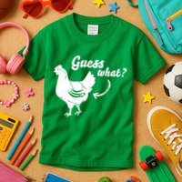 Guess What Chicken Butt The Original Distressed Look Kids T-Shirt
