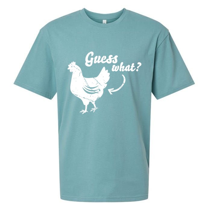 Guess What Chicken Butt The Original Distressed Look Sueded Cloud Jersey T-Shirt