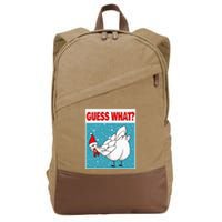 Guess What Chicken Butt Funny Egg & Chicken Farmer Christmas Cotton Canvas Backpack