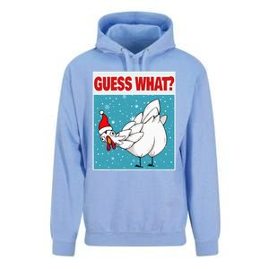 Guess What Chicken Butt Funny Egg & Chicken Farmer Christmas Unisex Surf Hoodie