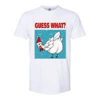 Guess What Chicken Butt Funny Egg & Chicken Farmer Christmas Softstyle CVC T-Shirt