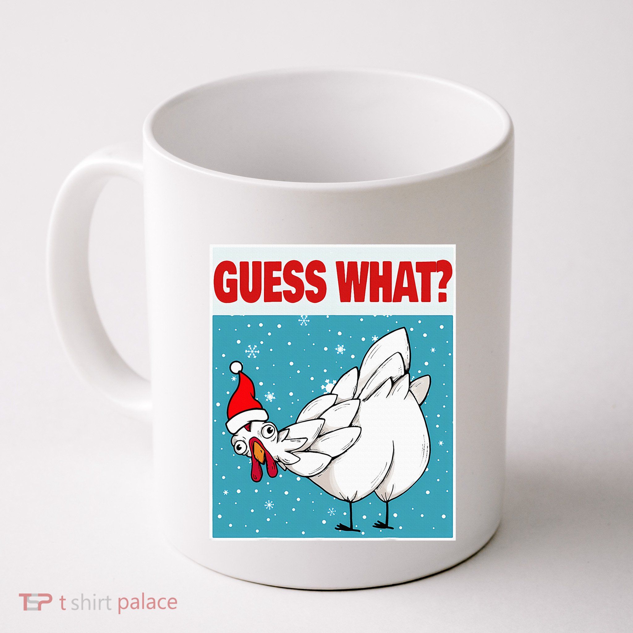Guess What Chicken Butt Funny Egg & Chicken Farmer Christmas Mug