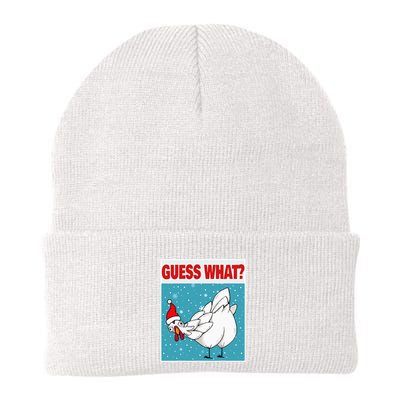 Guess What Chicken Butt Funny Egg & Chicken Farmer Christmas Beanie