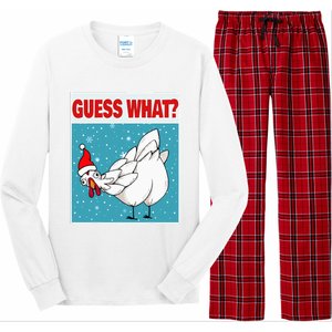 Guess What Chicken Butt Funny Egg & Chicken Farmer Christmas Long Sleeve Pajama Set