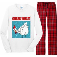 Guess What Chicken Butt Funny Egg & Chicken Farmer Christmas Long Sleeve Pajama Set