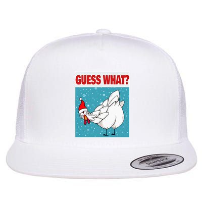 Guess What Chicken Butt Funny Egg & Chicken Farmer Christmas Flatbill Hat