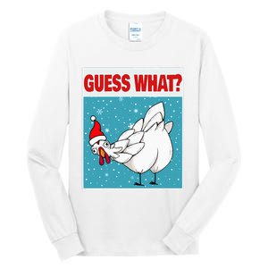 Guess What Chicken Butt Funny Egg & Chicken Farmer Christmas Tall Long Sleeve T-Shirt