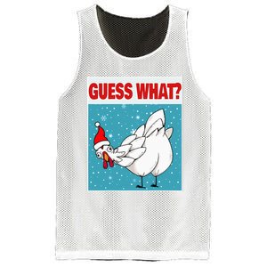 Guess What Chicken Butt Funny Egg & Chicken Farmer Christmas Mesh Reversible Basketball Jersey Tank