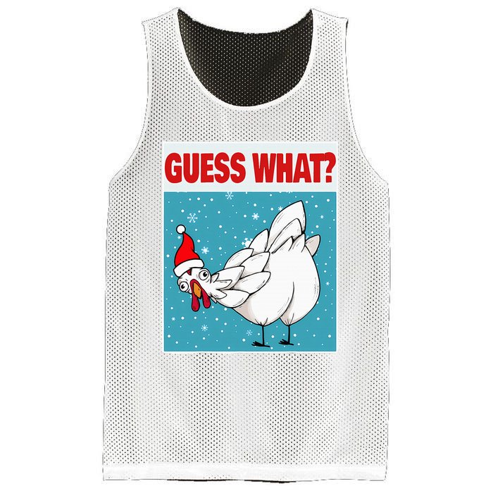 Guess What Chicken Butt Funny Egg & Chicken Farmer Christmas Mesh Reversible Basketball Jersey Tank