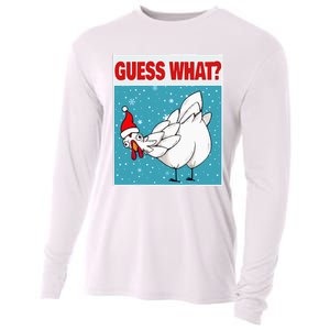 Guess What Chicken Butt Funny Egg & Chicken Farmer Christmas Cooling Performance Long Sleeve Crew