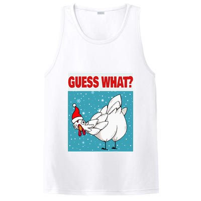 Guess What Chicken Butt Funny Egg & Chicken Farmer Christmas PosiCharge Competitor Tank