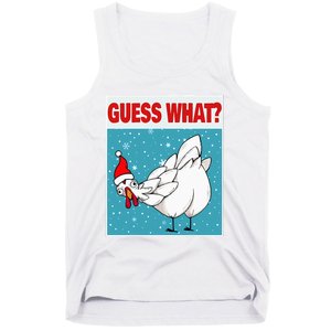 Guess What Chicken Butt Funny Egg & Chicken Farmer Christmas Tank Top