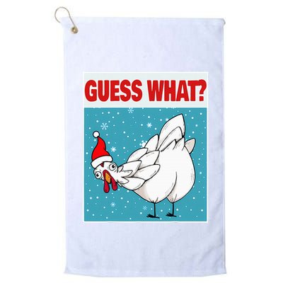 Guess What Chicken Butt Funny Egg & Chicken Farmer Christmas Golf Towel
