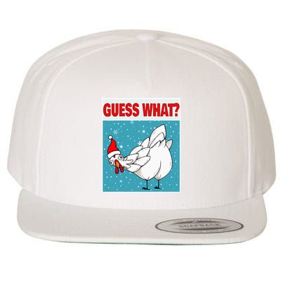 Guess What Chicken Butt Funny Egg & Chicken Farmer Christmas Wool Snapback Cap