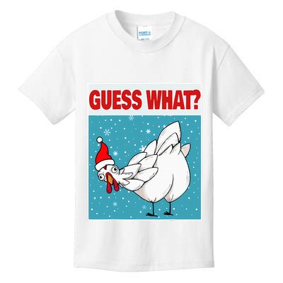 Guess What Chicken Butt Funny Egg & Chicken Farmer Christmas Kids T-Shirt