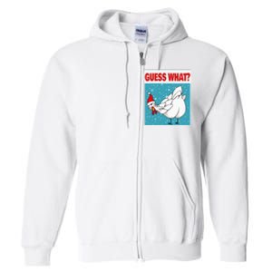 Guess What Chicken Butt Funny Egg & Chicken Farmer Christmas Full Zip Hoodie