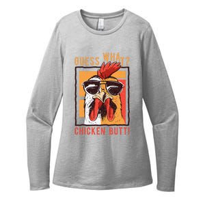 Guess What Chicken Butt! Funny Dadsiblingsfriends Womens CVC Long Sleeve Shirt