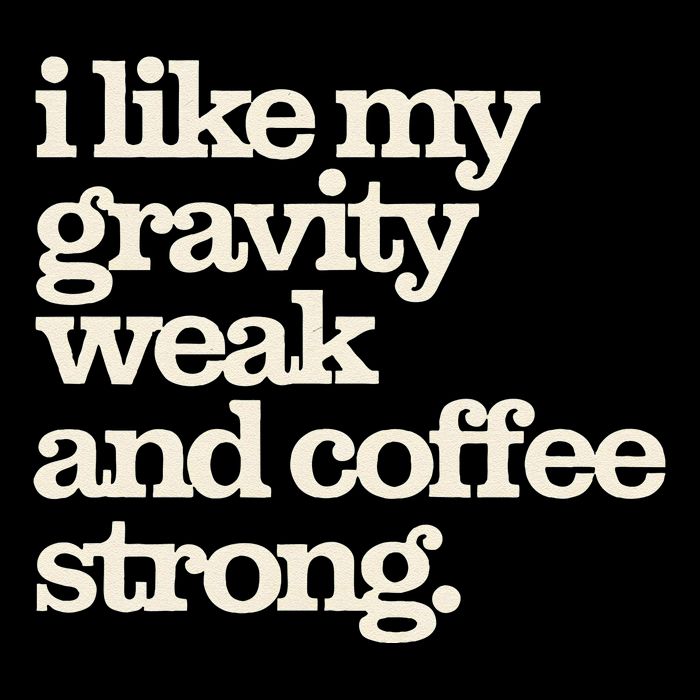 Gravity Weak Coffee Strong Retro Space Coffee Text Design Wool Snapback Cap