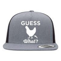 Guess What? Chicken Butt Graphic Gift Flat Bill Trucker Hat