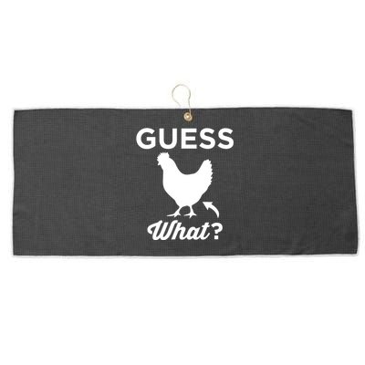 Guess What? Chicken Butt Graphic Gift Large Microfiber Waffle Golf Towel