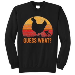 Guess What Chicken Chick Butt Fun Cute Tall Sweatshirt