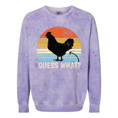 Guess What Chicken Butt! Farm Joke Funny Colorblast Crewneck Sweatshirt