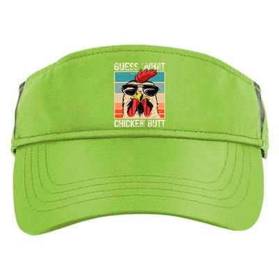 Guess What Chicken Butt Funny Chicken Meme Adult Drive Performance Visor