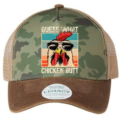 Guess What Chicken Butt Funny Chicken Meme Legacy Tie Dye Trucker Hat