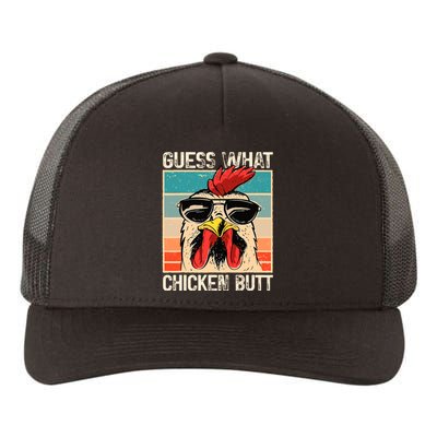 Guess What Chicken Butt Funny Chicken Meme Yupoong Adult 5-Panel Trucker Hat