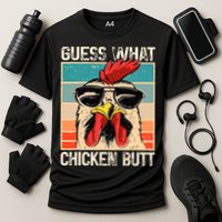 Guess What Chicken Butt Funny Chicken Meme Performance Shirt