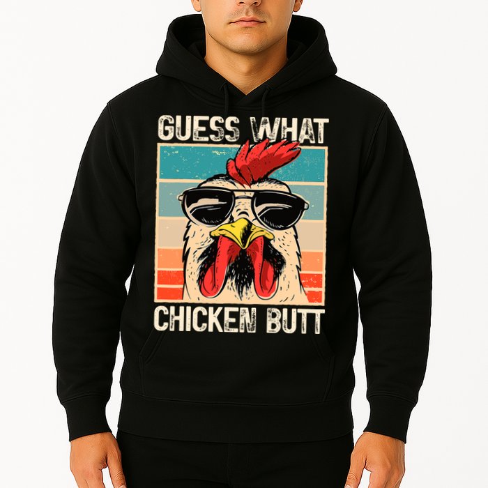 Guess What Chicken Butt Funny Chicken Meme Hoodie