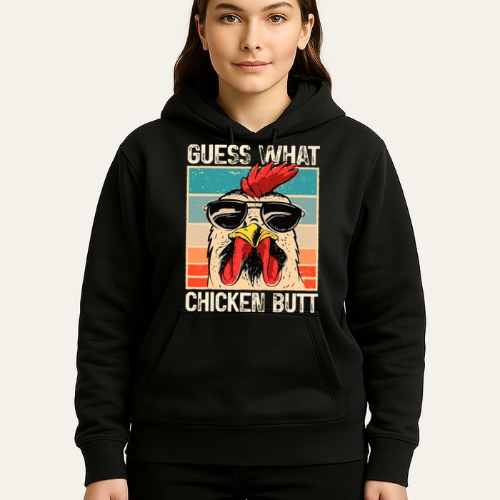 Guess What Chicken Butt Funny Chicken Meme Hoodie