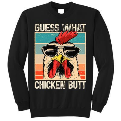 Guess What Chicken Butt Funny Chicken Meme Sweatshirt