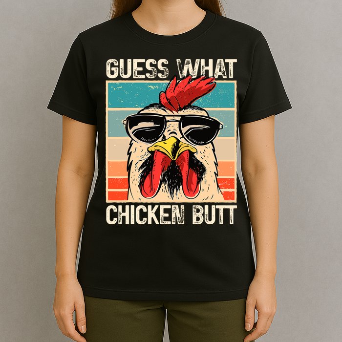 Guess What Chicken Butt Funny Chicken Meme T-Shirt
