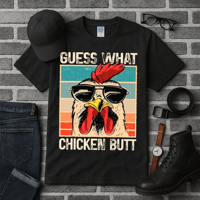 Guess What Chicken Butt Funny Chicken Meme Tall T-Shirt