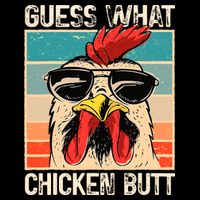 Guess What Chicken Butt Funny Chicken Meme Impact Tech Backpack