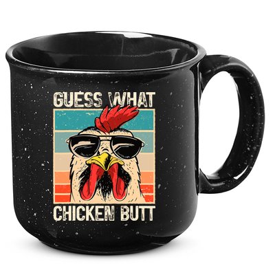 Guess What Chicken Butt Funny Chicken Meme 15oz Campfire Ceramic Mug