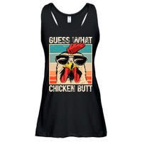 Guess What Chicken Butt Funny Chicken Meme Ladies Essential Flowy Tank