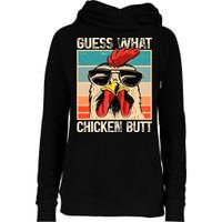Guess What Chicken Butt Funny Chicken Meme Womens Funnel Neck Pullover Hood