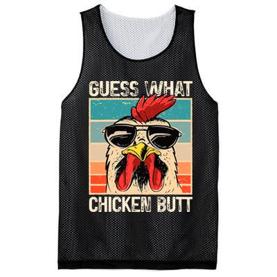 Guess What Chicken Butt Funny Chicken Meme Mesh Reversible Basketball Jersey Tank