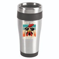 Guess What Chicken Butt Funny Chicken Meme 16oz Travel Tumbler