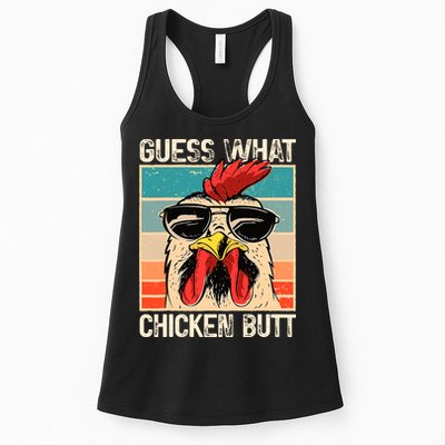 Guess What Chicken Butt Funny Chicken Meme Womens Tank Top