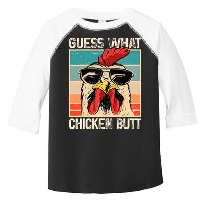 Guess What Chicken Butt Funny Chicken Meme Toddler Fine Jersey T-Shirt