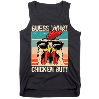 Guess What Chicken Butt Funny Chicken Meme Tank Top